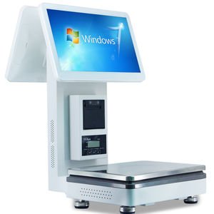 LICON Double écran 15.6 pouces LED Touch PC POS Caissier 58mm <span class=keywords><strong>Imprimante</strong></span> Balances électroniques Plaque d'équilibre Calculatrice de poids Intel I5 - Product Image 1