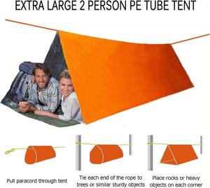 Tienda <span class=keywords><strong>de</strong></span> refugio <span class=keywords><strong>de</strong></span> emergencia con lona Survival Life, tienda impermeable para 2 personas para acampar al aire libre y situaciones <span class=keywords><strong>de</strong></span> emergencia - Product Image 6