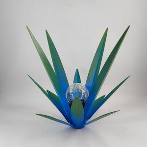 SYLVAN Adornos Creativos <span class=keywords><strong>de</strong></span> Hierro con Forma <span class=keywords><strong>de</strong></span> Flor <span class=keywords><strong>de</strong></span> <span class=keywords><strong>Agave</strong></span>, Artesanía <span class=keywords><strong>de</strong></span> <span class=keywords><strong>Tequila</strong></span>, Decoración LED para Patio Exterior con Simulación <span class=keywords><strong>de</strong></span> Phalaenopsis - Product Image 6