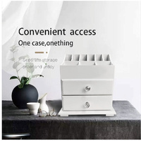 Tiroirs organisateur de cosmétiques en bois blanc finition laquée accessoires de beauté support de rangement pour la maison salle de bain pour l'organisation de bijoux