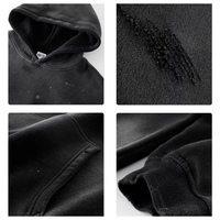 Sweat à capuche en coton épais de haute qualité, coupe oversize, design personnalisé, effet délavé, style vintage, épaules tombantes, streetwear, OEM