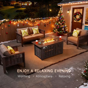 [sigarten] En Stock, Listo Para Enviar Sala de Estar de Exterior Para Patio Sofá de Jardín de Ratán Ignífugo - Product Image 4