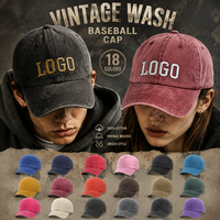 Casquette de baseball vierge personnalisable avec logo, effet délavé, broderie 3D, style vintage, visière incurvée, vente en gros, en stock, faible MOQ, OEM ODM