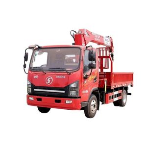 Camion-grue Shacman G1 avec grue à flèche droite Changxing de 6,3T, véhicule de travail aérien avec nacelle pour l'entretien municipal - Product Image 1