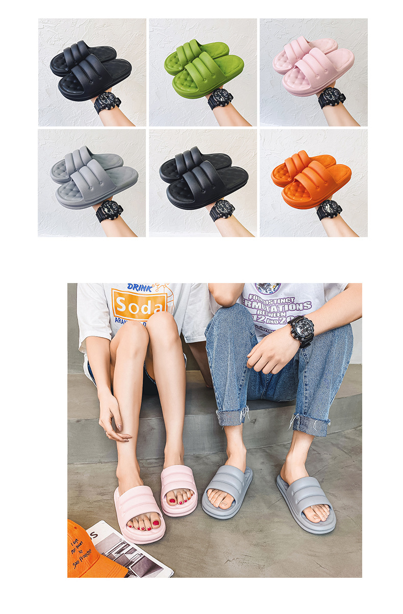 New Light Weight Anti-slip Ladies EVA Sandals Men Indoor Soft Slippers House Slides