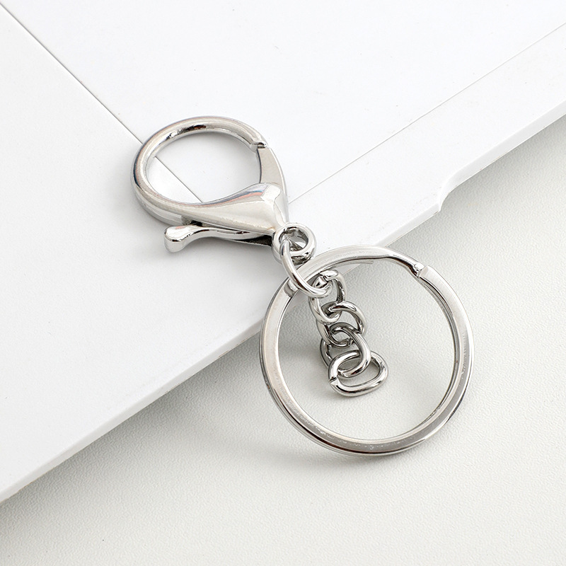 2 fermoirs à pince de homard, chaîne à 4 maillons, sans nickel