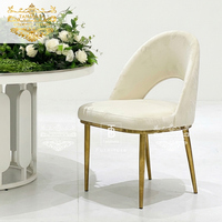Chaises de salle de réception de mariage en acier inoxydable doré empilables pour événements à vendre