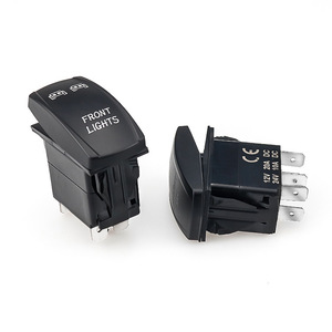 Rocker <b>Switch</b> 12V-24V 15A Double <b>Lamp</b> For Car RV Boat Bus Light Control - Product Image 2