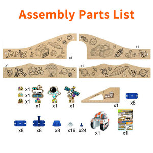 77 pièces – Nouveau jouet spatial <span class=keywords><strong>en</strong></span> <span class=keywords><strong>carton</strong></span> électrique à construire soi-même pour enfants avec <span class=keywords><strong>fusée</strong></span> et modèle d'astronaute <span class=keywords><strong>en</strong></span> <span class=keywords><strong>carton</strong></span> - Product Image 4