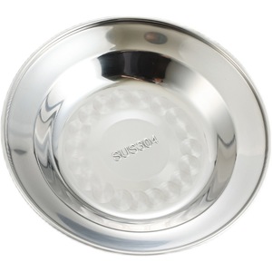Stainless Steel Plates 304 Round Deep Dish For Snack Fruit Soup <b>Vegetable</b> Serving Tray Microwave Safe - Product Image 4