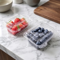 Boîte d'emballage en blister pour fruits et légumes, personnalisable, transparente, écologique, en PET