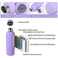 Gourde tendance Termousse Thermos personnalisée peinte Petit Thermos Bouteilles à café Bouteilles d'eau en acier inoxydable avec logo