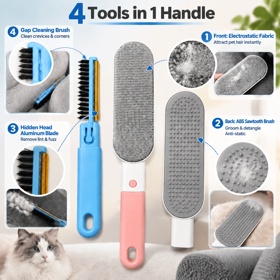 Dog Brush Pet Hair Remover Lint Remover Brush Hair Dog Cat Cat Dog ...
