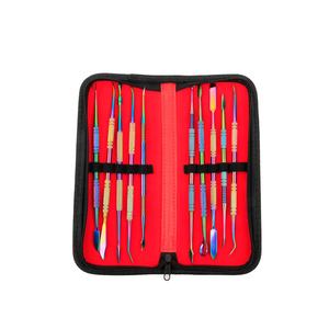 Set di strumenti per intaglio in gesso da laboratorio dentale arcobaleno in titanio scultura coltello - Product Image 2