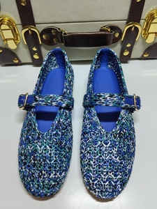 2025 versione <span class=keywords><strong>in</strong></span> tessuto elasticizzato di tendenza della moda estiva Mary Jane Shoes suola <span class=keywords><strong>in</strong></span> gomma Slip-On intrecciata a mano <span class=keywords><strong>in</strong></span> <span class=keywords><strong>rafia</strong></span> colorata - Product Image 3