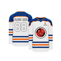 Uniforme de hockey sur glace à sublimation personnalisé OEM 100% maillots de hockey sur glace en polyester grande taille pour équipe