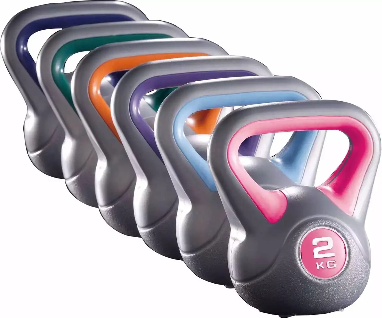 Kettlebell di plastica di doppio colore di sollevamento pesi dell'attrezzatura di esercizio del corpo all'ingrosso 2/4/6-32KG