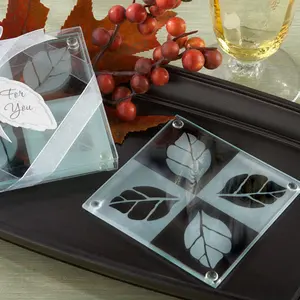 Sous-verres en verre de faveurs de mariage de Xushan