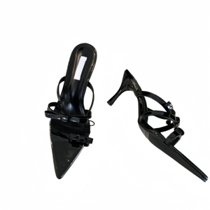 Nouvelles sandales d'été élégantes à talon aiguille et nœud pour femme – Chaussures de soirée à talons hauts en stock - Product Image 6