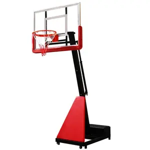 Set Stand Hoop basket anak muda, standar latihan permainan luar ruangan portabel