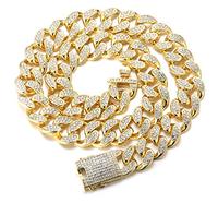 HIP HOP Cubain Chian 16K 18K Or Blanc Lab Grown Diamant Bracelet Collier Cadeau Fête Hommes Femmes Personnalisé