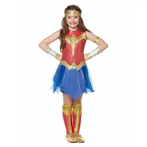 Chica superhéroe Wonder Woman Cosplay vestido niños Halloween carnaval fiesta disfraces