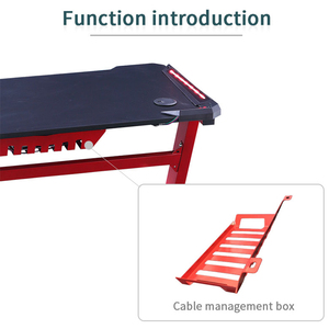 Chuyên Nghiệp Nhà văn phòng đồ nội thất RGB LED ánh sáng e-thể thao <span class=keywords><strong>PC</strong></span> chơi Game bàn máy tính để bàn máy tính bảng - Product Image 3