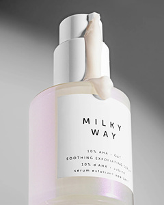 Siero Esfoliante Lenitivo MILKY WAY con 10% <span class=keywords><strong>AHA</strong></span> + Avena, Anti-Rughe, Illuminante, Vegano e Biologico, Marchio Privato - Product Image 2