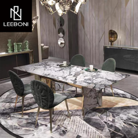 Table de console d'acier inoxydable de meubles d'entrée de lobby de conception nordique de vente chaude avec le dessus de marbre