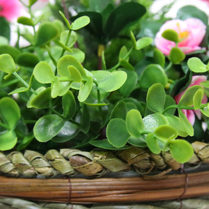 ตะกร้าแขวนใบยูคาลิปตัสดอกไม้ประดิษฐ์ทำจากพลาสติก HL-8 - Product Image 5