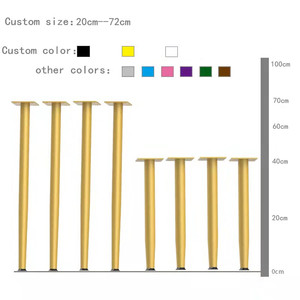 Pieds de canapé en métal doré robustes, chromés, pour remplacement de meubles (lit et chaise), pieds de meuble triangulaires - Product Image 6