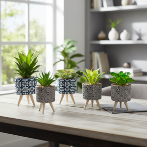 CASAMAX WL CZ-6960 Vasi Decorativi in Plastica per Fiori Artificiali, per Casa e Ufficio - Design Moderno, Classico e Lussuoso - Product Image 3