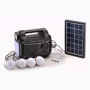 New Home Solar Panel Usb Tf Bt Đa Phương Tiện Âm Thanh Loa Di Động Với Am Fm Sw Đài Phát Thanh Led Bóng Đèn Hệ Thống Chuyên Nghiệp - Product Image 1