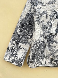 Chaqueta Acolchada de Algodón Vintage Hecha a Mano para Mujer, Abrigo Boho, Kimono con Ribete a Rayas, Nuevo Estilo, Chaqueta de Invierno, Regalo Perfecto para Ella - Product Image 4