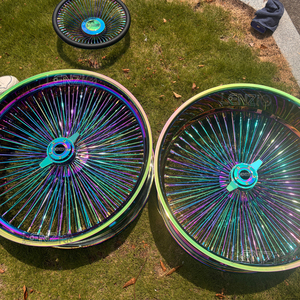 ล้อซี่ลวดอะลูมิเนียมใหม่ 4 ชิ้น ขนาด 26 นิ้ว 5x120.65/5x127 มม. ผิวโครเมียม ET 25 มม./20 มม. สำหรับรถยนต์นั่งส่วนบุคคล - Product Image 2
