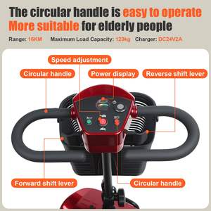 สกู๊ตเตอร์เคลื่อนที่สำหรับ<span class=keywords><strong>ผู้</strong></span><span class=keywords><strong>สูงอายุ</strong></span>สกูตเตอร์ไฟฟ้าระยะไกลสำหรับงานหนัก4<span class=keywords><strong>ล้อ</strong></span>พร้อมที่ชาร์จและตะกร้า - Product Image 3