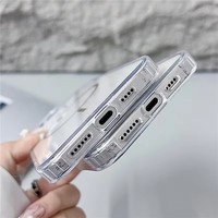 Coque Magnétique Transparente Antichoc Colorée pour iPhone 17 18 Pro Max 15 16 14 13 12 11 – Coques de Téléphone Pas Chères en Gros