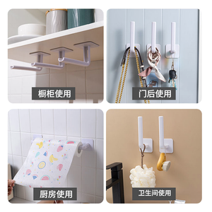 Reusable Non-trace <b>Hook</b> Glue Wall Coat <b>Hook</b> <b>Adhesive</b> Plastic <b>Hook</b> Hanger - Product Image 4