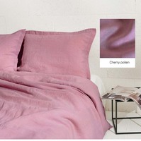 1x Housse de couette + 2x Taie d'oreiller 100% Lin AU US UK Set de couette