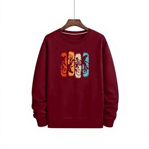 New Arrival Lightweight <b>Men</b> <b>Red</b> Cotton Printed Bicycle Design Casual Autumn <b>Sweatshirts</b> Wholesale Plain Blank Printed Oversized - Product Image 1