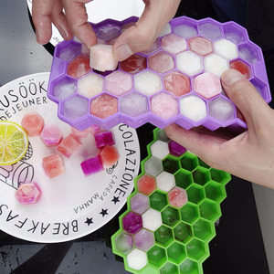 Homemade 37 Holes High Capacity Honeycomb Shape <strong>Ice</strong> Mold Silicone <strong>Ice</strong> <strong>Cube</strong> <strong>Tray</strong> - Product Image 3