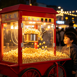 Machine à Popcorn Commerciale Sphérique Automatique avec Moteur Électrique et Capacité de Production de Popcorn - Product Image 1
