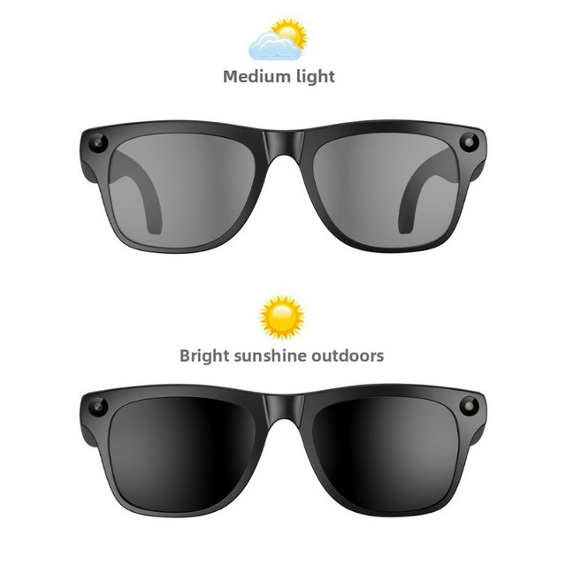 Photochromic Lens AI Smart Glasses 8MP Anti-shake Camera Real Time Translation Call AI Voice Assistant Lightweight