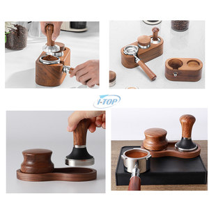 Juego de compactador de café con mango de madera, martillo de café, herramienta con agitador de café para distribución - Product Image 2