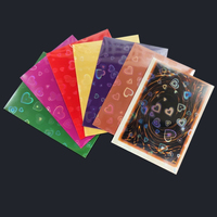 Pochette holographique pour cartes photo 56*87 58*89, pochette pour photocards d'idols Kpop, pochette transparente souple holographique pour photocards BTS