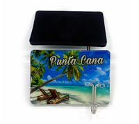 Support photo rectangulaire personnalisé en EVA et résine époxy pour fleurs, idéal pour la plage, le vélo, la planche de surf, les souvenirs de voyage, cadeau, vente en gros Punta Cana