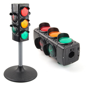 Juego de señales de semáforo de simulación para niños grandes, Escena de modelo de seguridad, semáforos DIY, juguete educativo preescolar - Product Image 1