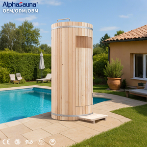 Cabina de <span class=keywords><strong>Ducha</strong></span> de Vapor para 1 Persona, Sauna Terapéutica para Recuperación y Relajación, Estructura de <span class=keywords><strong>Madera</strong></span> Sólida, Personalizable - Product Image 1