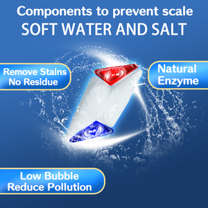 Cápsulas de Lava-Louças de Alto Desempenho 3 em 1 Descartáveis para Cozinha, Remove Manchas e Gordura, Secagem Sem Manchas, Aroma de Limão, 50%-80% Ativo - Product Image 3