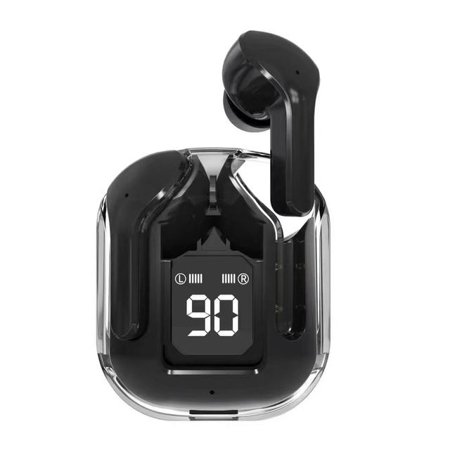 Factory Wholesales Gaming Headphone AIR 31 Crystal Portable BT Led Display Mini Wireless  In-ear Earphone